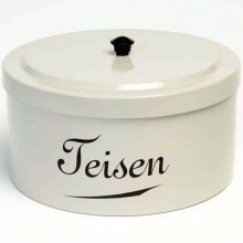 Small Round Teisen Tin Putty Grey