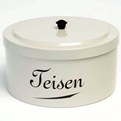 Small Round Teisen Tin Putty Grey