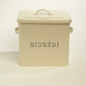 Small Square Bisgedi Bin Cream
