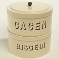 Small Stacking Bisgedi & Cacen Tins Cream