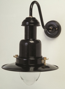 Small Fishermans Wall Lamp in Black