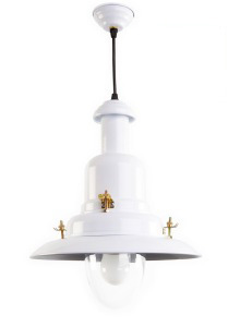 Large Fishermans Pendant in White