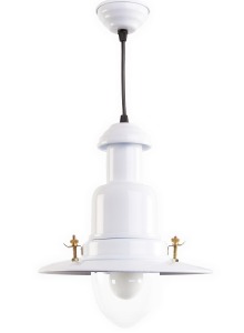 Small Fishermans Pendant in White