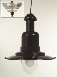 Large Harbour Pendant in Black