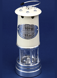 Large Cream and Silver Lifestyle Miners Lamp
