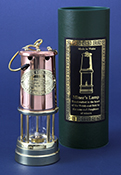 Large Miners Lamp in Copper and Brass