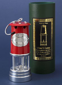Large Red and Silver Lifestyle Miners Lamp