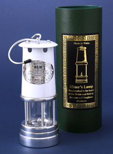 Large White and Silver Lifestyle Miners Lamp
