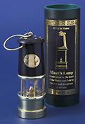 Medium Black and Brass Miners Lamp