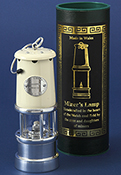 Medium Cream & Silver Lifestyle Miners Lamp