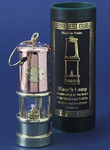 Medium Miners Lamp in Copper and Brass