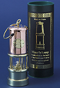 Medium Miners Lamp in Copper and Brass
