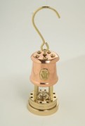 Small miners Lamp in Copper and Brass