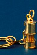 Miners Lamp Brass Keyring