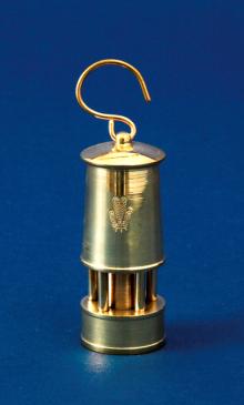 Miniature Brass Miners Lamp